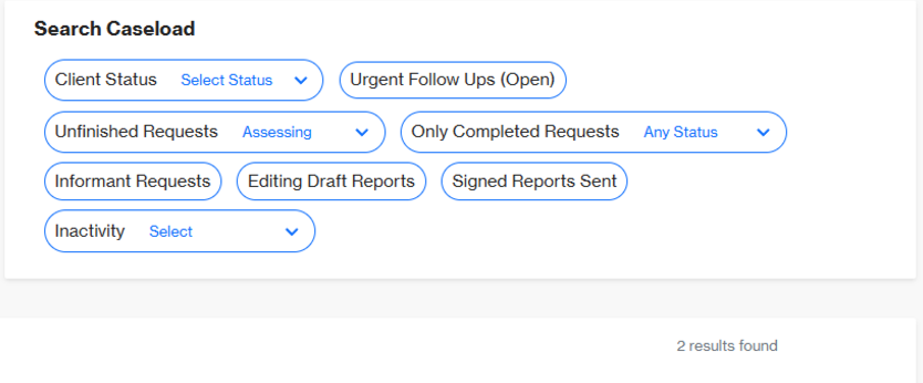 Search and Manage Assessments